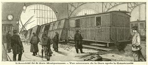 Train crash at the Gare Montparnasse, Paris stock image | Look and Learn