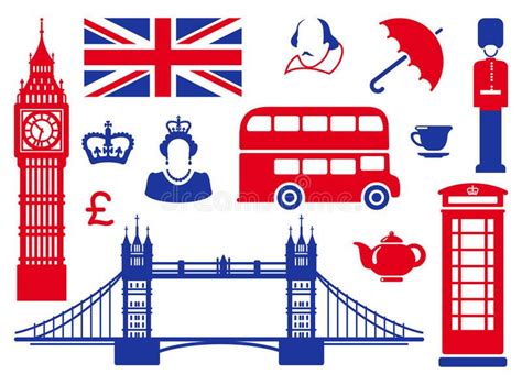 the british symbols are arranged in red, white and blue colors on a ...