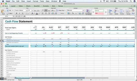 Simple Cash Flow Spreadsheet — db-excel.com