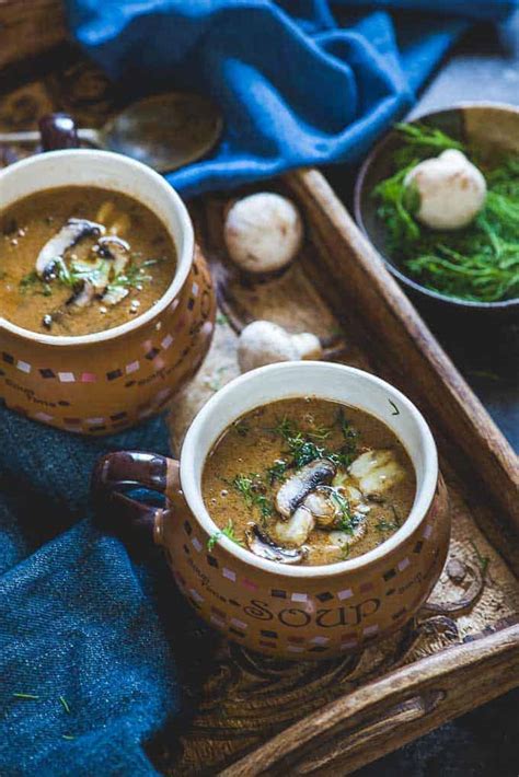 Hungarian Mushroom Soup Recipe (Step by Step + Video) - Whiskaffair