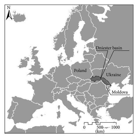 Dniester River Map Europe