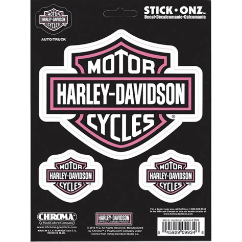 Harley-Davidson White With Pink Decal Set - Walmart.com - Walmart.com