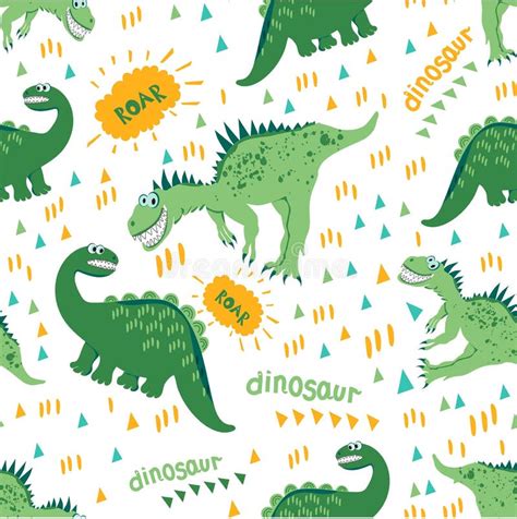 Pattern dinosaur stock vector. Illustration of dinosaur - 31766786