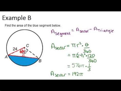 Area of Sectors and Segments ( Video ) | Geometry | CK-12 Foundation