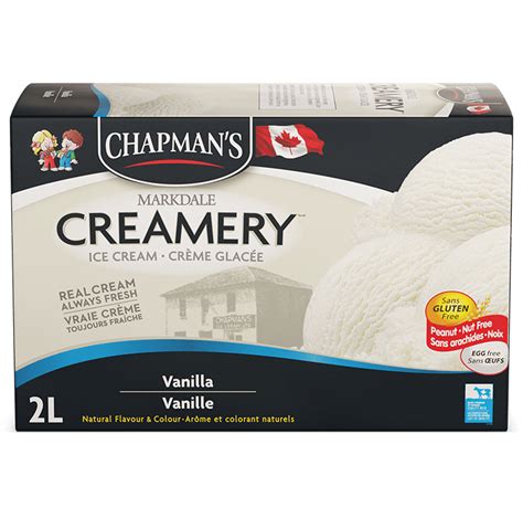 Vanilla Ice Cream (Peanut & Nut Free) - 2 L Box - Chapman's