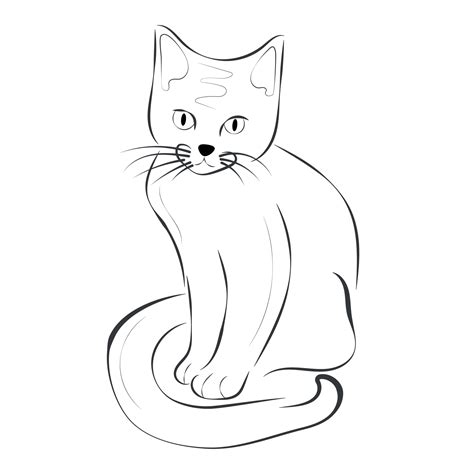 Easy cat to draw - saadbasics