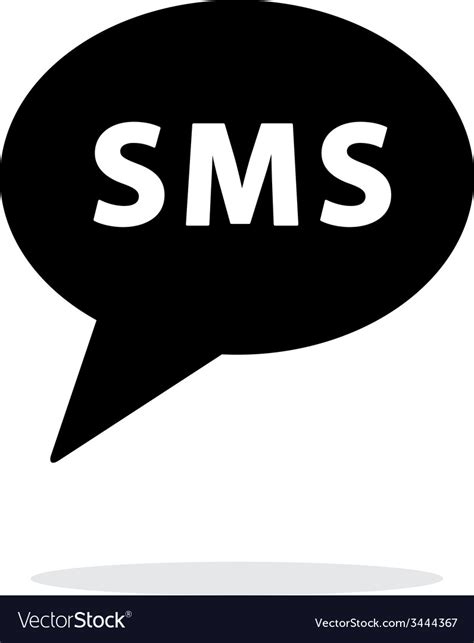 Sms message icon on white background Royalty Free Vector