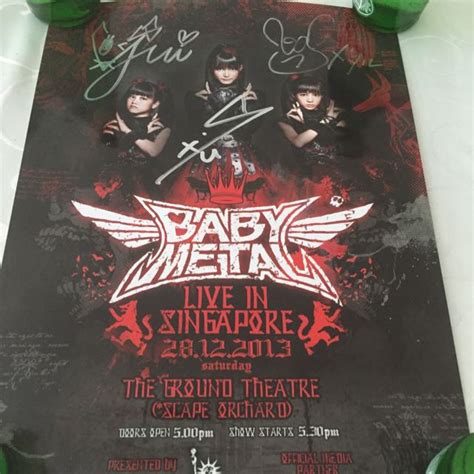 Babymetal Poster Autographed, Hobbies & Toys, Memorabilia ...