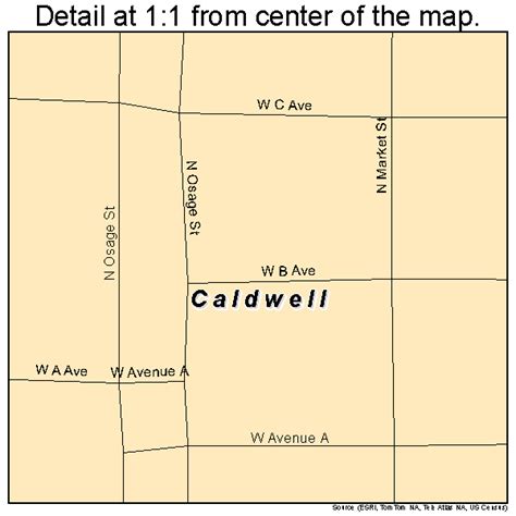 Caldwell Kansas Street Map 2009900