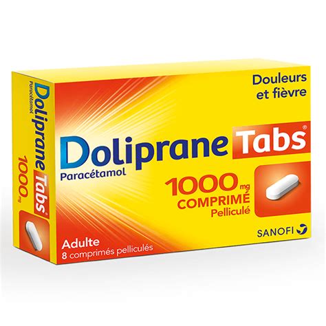 DOLIPRANE Tabs 1000mg 8 comprimés - Médicaments - Pharmarket