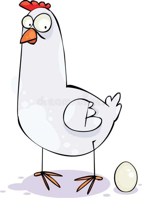 Chicken. Cartoon illustration with funny chicken and egg , #Sponsored ...