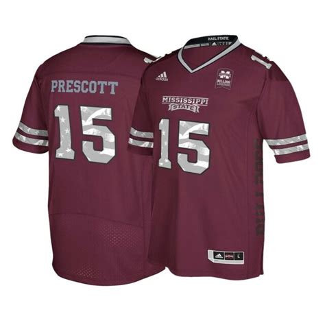 Dak Prescott Mississippi State Bulldogs NCAA Maroon Premier Football ...