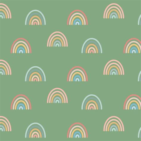 Premium Vector | Pattern with rainbows. abstract textile. wallpaper for children.