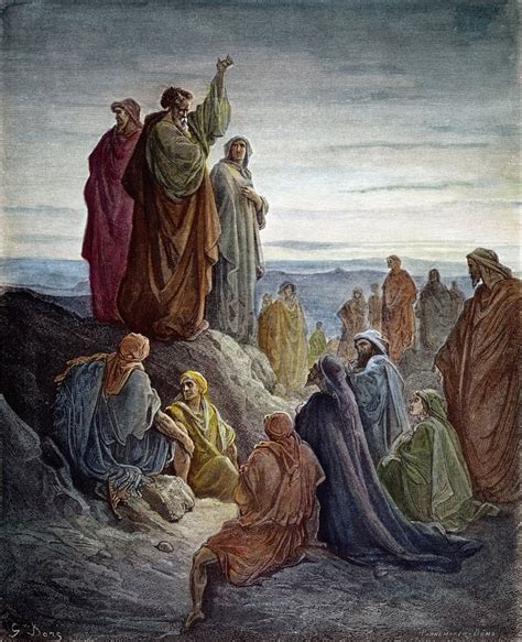 Stretched Canvas Art - Apostles Preaching. /Nthe Apostles Preaching The Gospel (Acts 2:14 16 17 ...