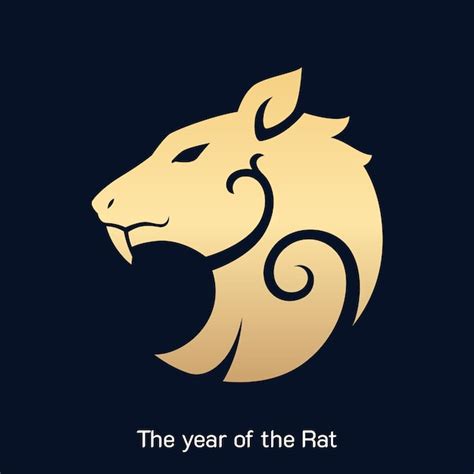 Premium Vector | Chinese zodiac sign year of the rat