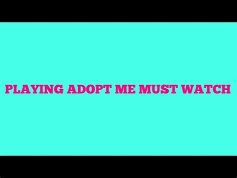 Playing roblox adopt me!!😃😃👍🏽😄 - YouTube