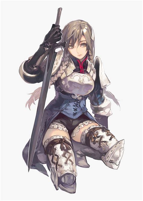 Medieval Anime Girl Knight, HD Png Download , Transparent Png Image - PNGitem