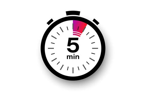 5 minutes timer. Stopwatch symbol in flat style. Editable isolated vector illustration. 27598657 ...