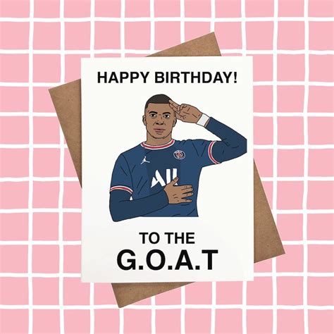 Mbappe Birthday Card Soccer Birthday Card Customizable & - Etsy