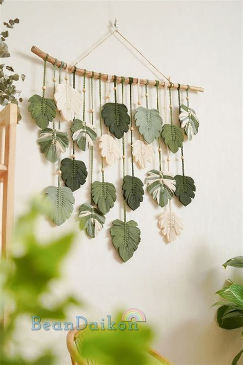 Albo Monstera Leaf Wall Hanging Boho Decor Nature Wall Art - Etsy