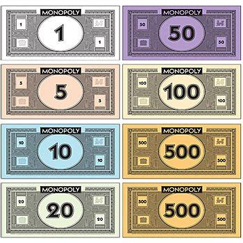 printable monopoly money - Clip Art Library