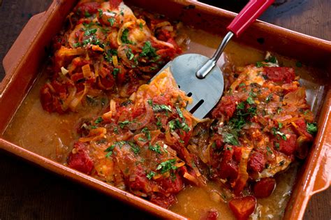 Greek Baked Fish With Tomatoes and Onions Recipe - NYT Cooking