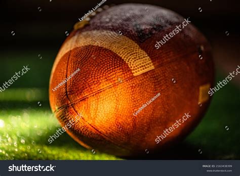 American Football Ball Texture Background Stock Photo 2163438399 ...