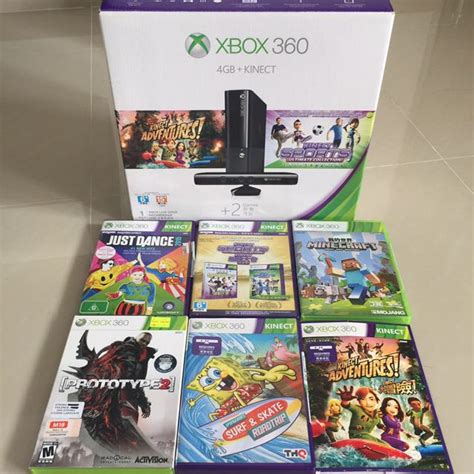 XBOX 360 Kinect, with controller and games, Video Gaming, Video Game ...