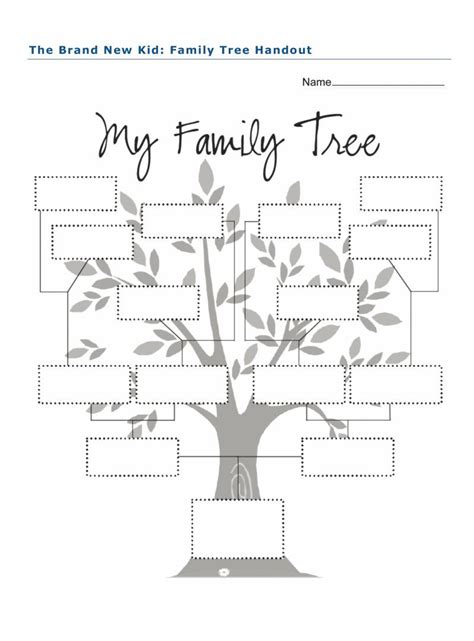 My Family Tree Worksheet Printable Family Tree Outline, Family Tree Drawing, Create A Family ...