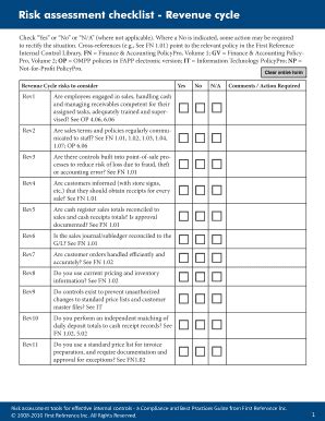 62+ Free Editable Risk Checklist Templates in MS Word [DOC] | pdfFiller