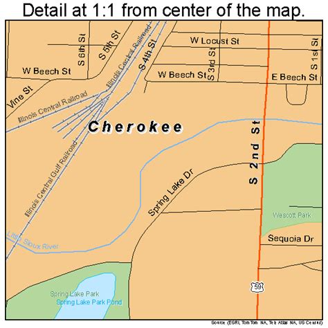 Cherokee Iowa Street Map 1913080