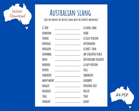 Australian Vocabulary