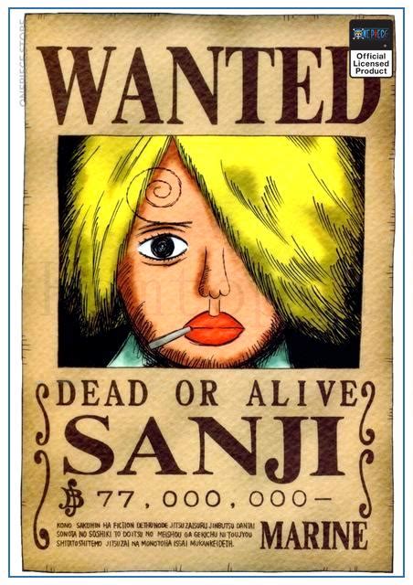 One Piece anime Wanted Poster - Sanji First Bounty official merch | One Piece Store