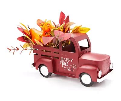 Autumn Air "Happy Fall Y'All" Truck & Floral Tabletop Decor | Big Lots