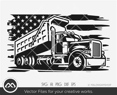 Dump Truck SVG US Flag Dump Truck Svg Construction Svg - Etsy UK