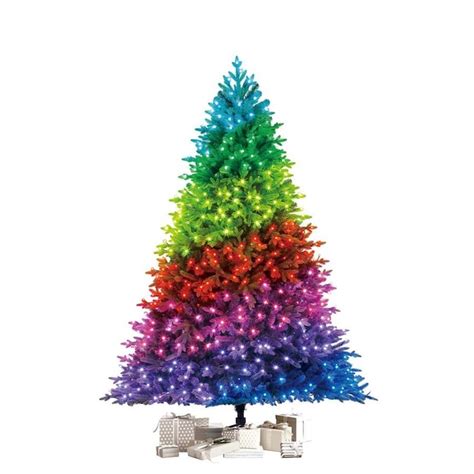 TWINKLY 7.5-ft Pre-Lit Artificial Christmas Tree with 435 Twinkling Color Changing LED Lights in ...