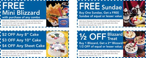 Dairy Queen Ice Cream Cake Coupons Printable - FreePrintable.me