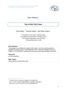 IJSR Paper Format - International Journal of Science and Research