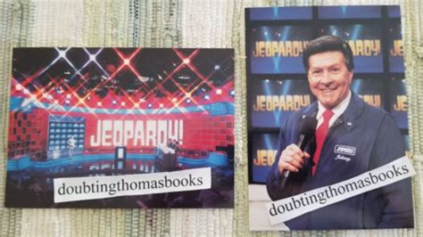 Jeopardy Johnny Gilbert game show SET of 2 Vintage Photo Tv Fan Cards Tamkin | eBay