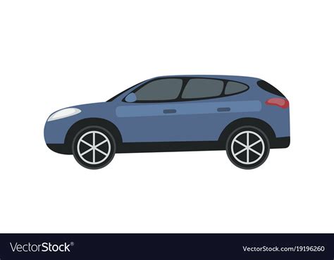 Clip art blue car Royalty Free Vector Image - VectorStock