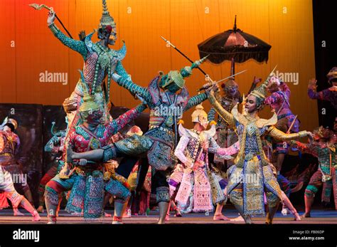 Thai classical dance performance at Salachalermkrung theater in Stock Photo, Royalty Free Image ...