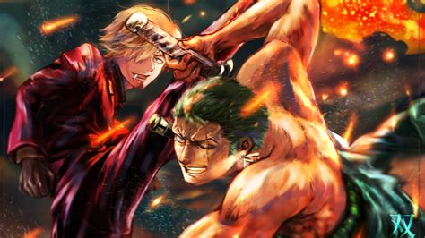 2048x1152 Resolution Roronoa Zoro vs Sanji One Piece 2048x1152 ...