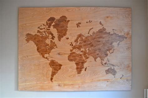 DIY Wooden World Map Art - A Dash of Megnut