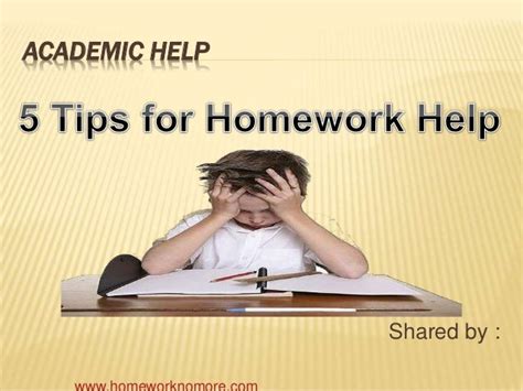 5 tips for homework help