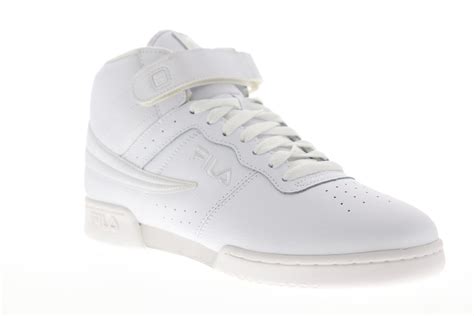 Fila F-13 V 1VF059LX-100 Mens White Casual Lace Up High Top Sneakers S - Ruze Shoes