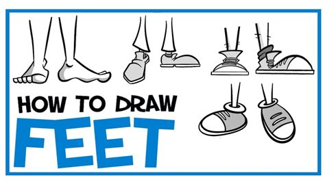 How To Draw Feet & Shoes: CARTOONING 101 #10 - YouTube