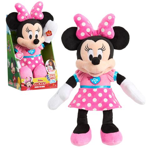 Disney Junior Mickey Mouse Singing Fun Minnie Mouse, 12-inch plush, Plush Simple Feature, Ages 3 ...