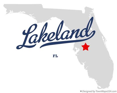 Map of Lakeland, FL, Florida