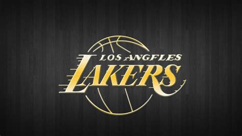 Los Angeles Lakers Yellow Logo In Black Background HD Lakers Wallpapers ...