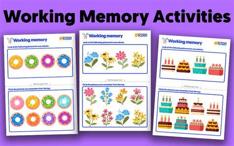 Printable Working Memory Worksheets